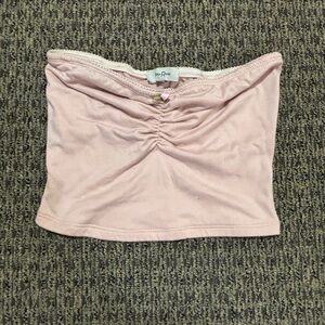 Light Pink Ruched Tube Top